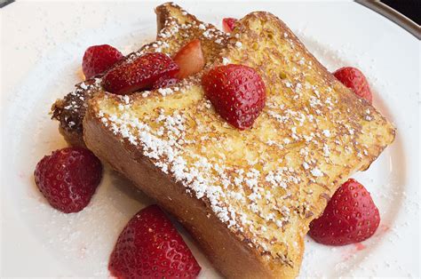 In medium size mixing bowl, whisk together the half-and-half, eggs, honey, and salt. . French toast wiki
